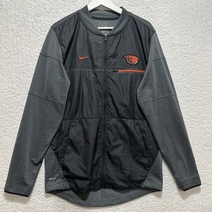 Nike Shield Oregon State Beavers Size S Gray Football Rain Windbreaker Jacket